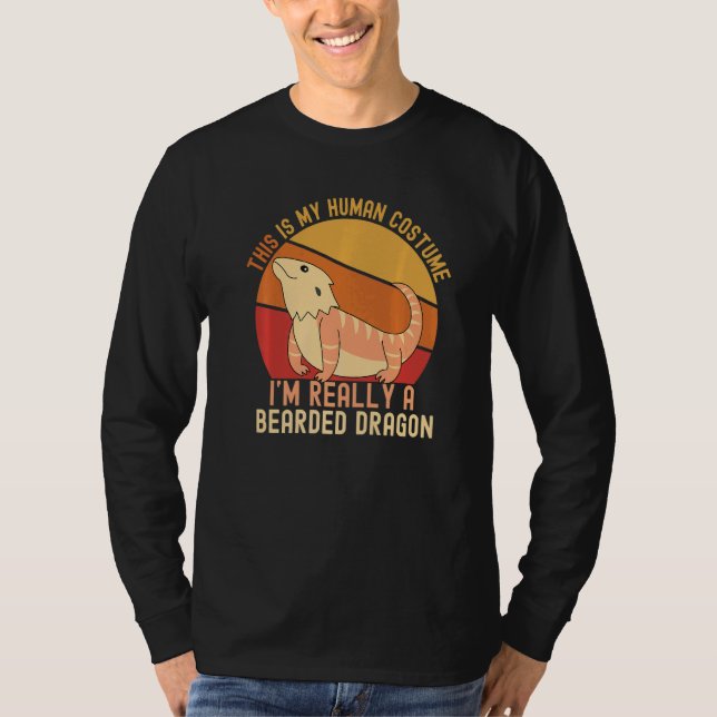 Camiseta This is My Human Costume I'm Really A Bearded Drag (Anverso)