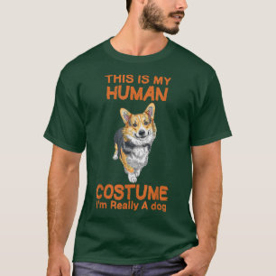 Camiseta This Is My Human Costume Im Really A Dog Corgi 130