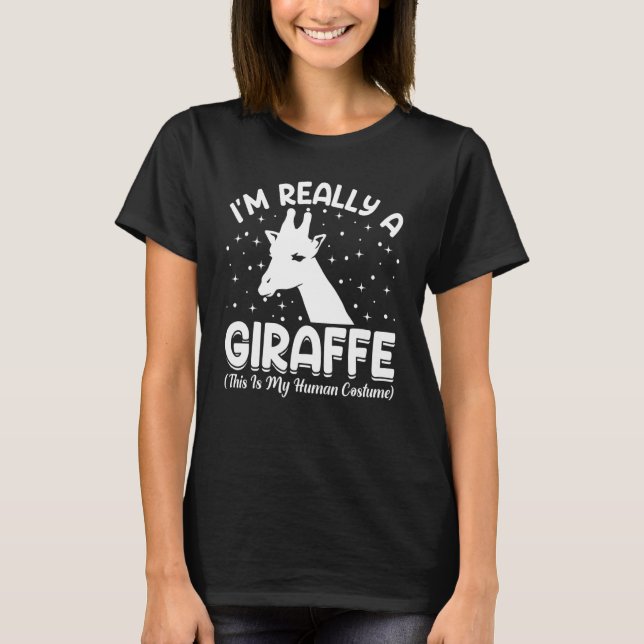 Camiseta This Is My Human Costume I'm Really A Giraffe Anim (Anverso)