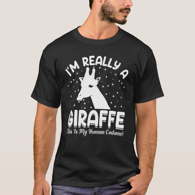 Camiseta This Is My Human Costume I'm Really A Giraffe Anim (Anverso)