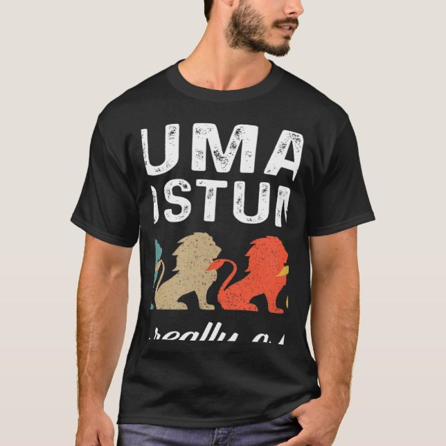 Camiseta This Is My Human Costume I'm Really A Lion Retro H (Anverso)