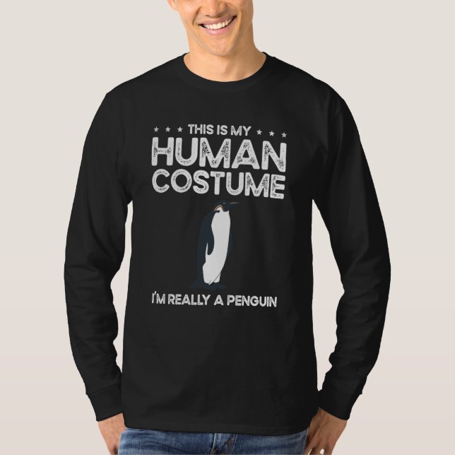 Camiseta This Is My Human Costume I'm Really A Penguins (Anverso)
