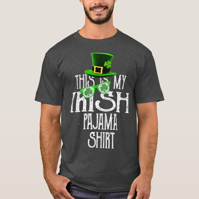 Camiseta This Is My Irish Pajama Shamrock GreenClover Boy (Anverso)