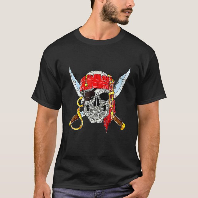Camiseta This Is My Lazy Pirate Costume  Skull Halloween 1 (Anverso)