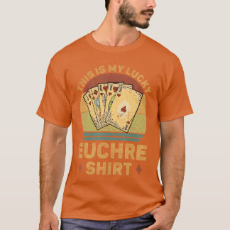 Camiseta This Is My Lucky Euchre Vintage Funny Euchre Card