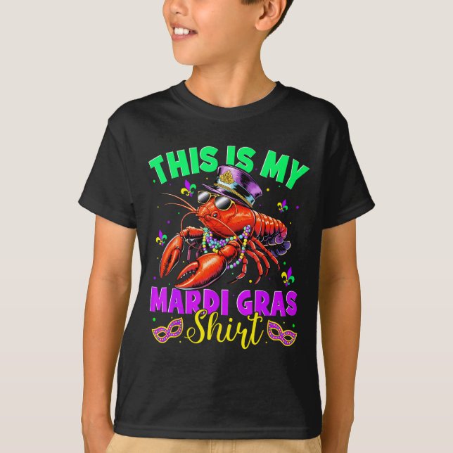 Camiseta This Is My Mardi Gras Shirt Crawfish Funny Men Wom (Anverso)