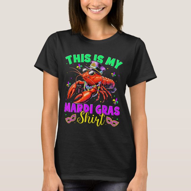 Camiseta This Is My Mardi Gras Shirt Crawfish Funny Men Wom (Anverso)