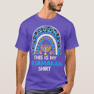 Camiseta This Is My Pajamakah  Rainbow Hanukkah Pajamas PJ 