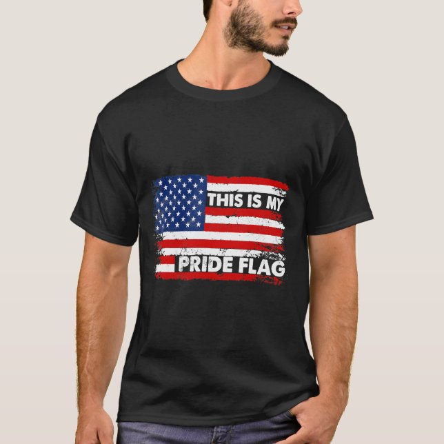 Camiseta This Is My Pride Flag Usa American 4Th Of July Pat (Anverso)