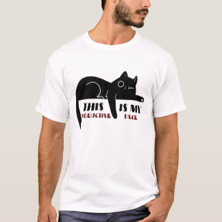 Camiseta This Is My Productive Face – Funny Lazy Cat Illust