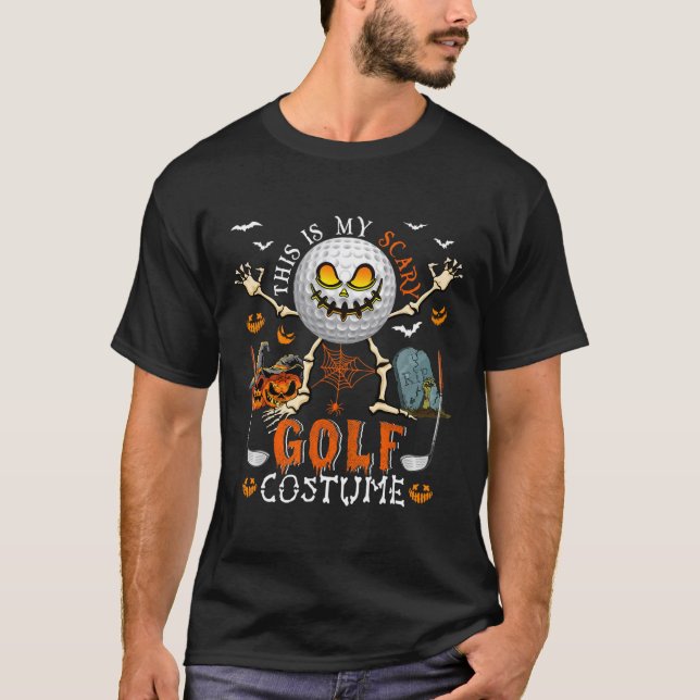 Camiseta This Is My Scary Golf Costume Halloween Skeleton L (Anverso)