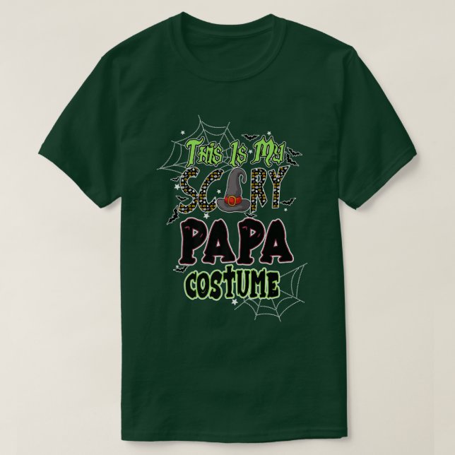 Camiseta This Is My Scary Papa Costume Family Matching Hall (Diseño del anverso)
