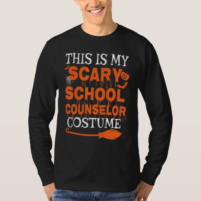 Camiseta This Is My Scary School Counselor Costume Spooky H (Anverso)