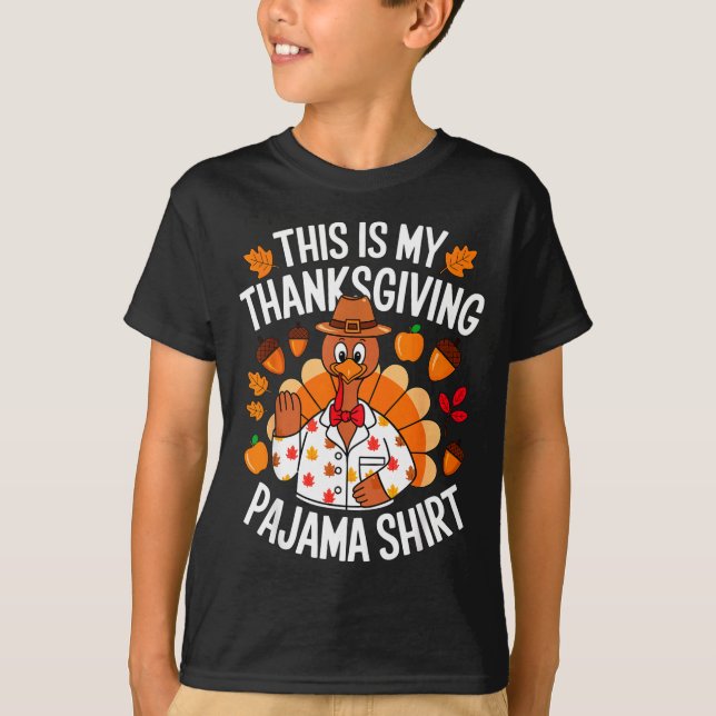 Camiseta This Is My Thanksgiving Pajama Costume  (Anverso)