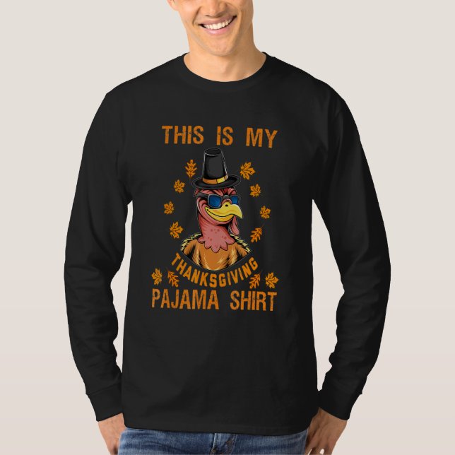 Camiseta This Is My Thanksgiving Pajama Cute Turkey Kids Bo (Anverso)