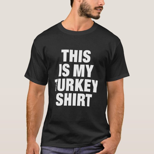 Camiseta This Is My Turkey  Adult Costume Thanksgiving (Anverso)
