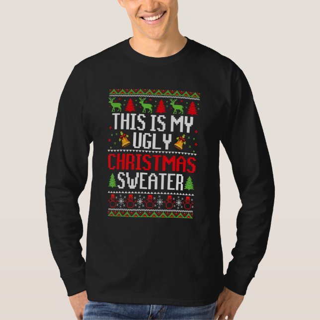 Camiseta This Is My Ugly Christmas  Holiday Party Men Women (Anverso)