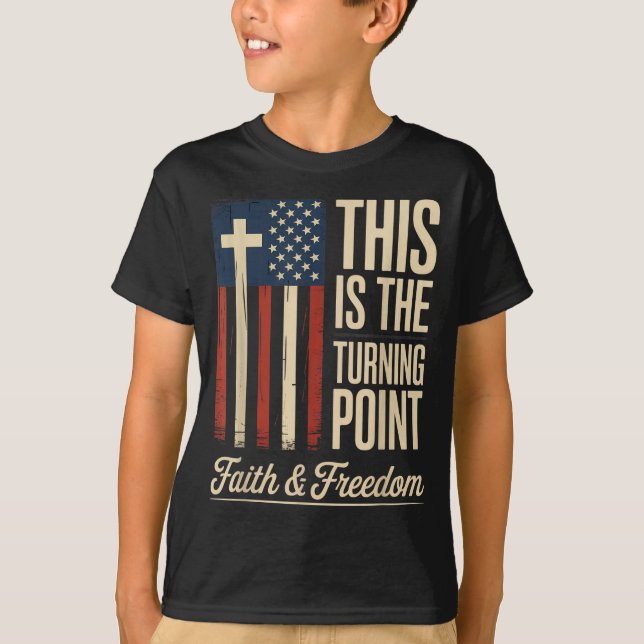 Camiseta This Is The Turning Int Patriotic Faith Usa  (Anverso)