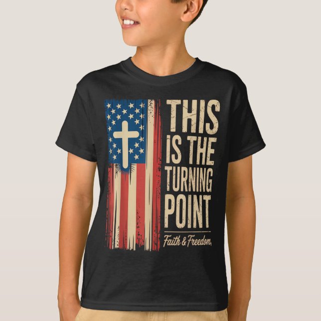 Camiseta This Is The Turning Int Patriotic Faith Usa  (Anverso)