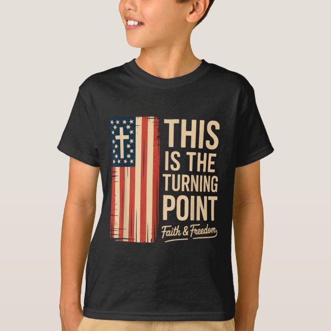 Camiseta This Is The Turning Int Patriotic Faith Usa  (Anverso)