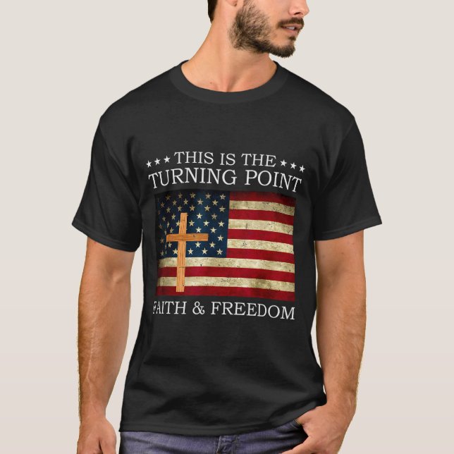 Camiseta This Is The Turning Point Patriotic Christian Fait (Anverso)