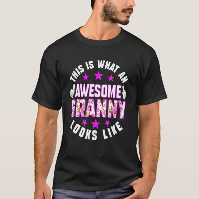 Camiseta This Is What An Awesome Granny Looks Like Shirt Mo (Anverso)