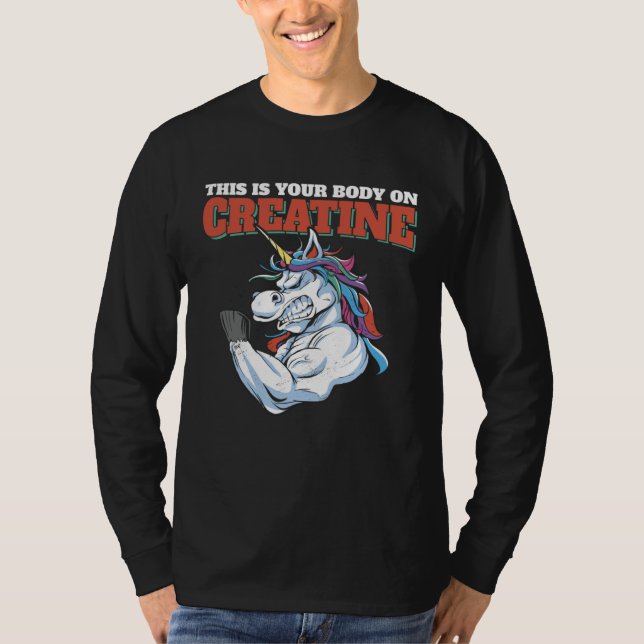 Camiseta This Is Your Body On Creatine Gym Fitness Weightli (Anverso)
