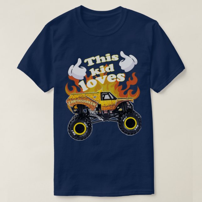 Camiseta This kid loves Earth shaker Monster Truck lovers (Diseño del anverso)