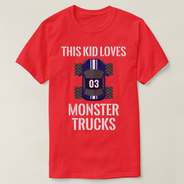 Camiseta This Kid Loves Monster Trucks 17 (Diseño del anverso)