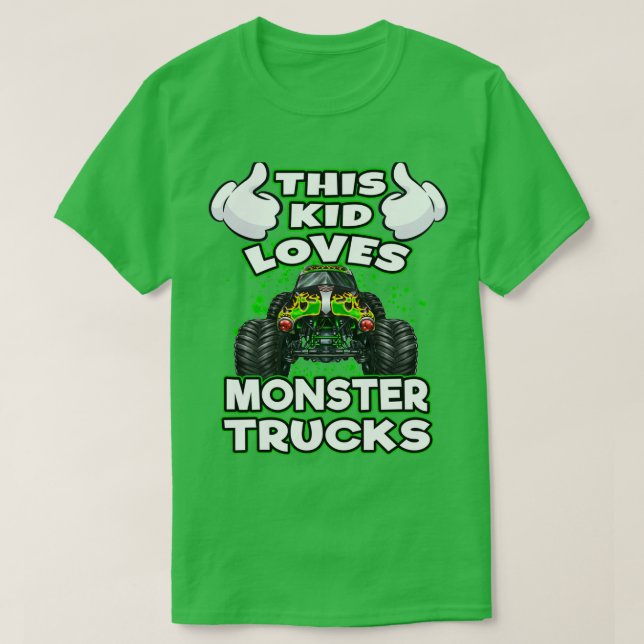 Camiseta This Kid Loves Monster Trucks I love Monster Truck (Diseño del anverso)