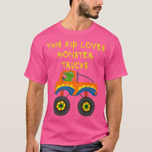 Camiseta This Kid Loves Monster Trucks with funny croco des