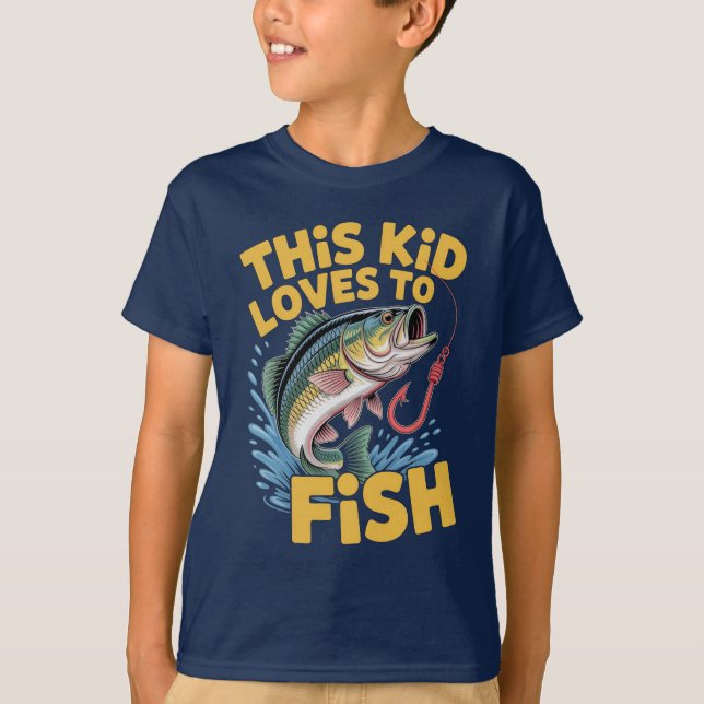 Camiseta This Kid Loves to Fish Fishing Children Fisherman (Anverso)