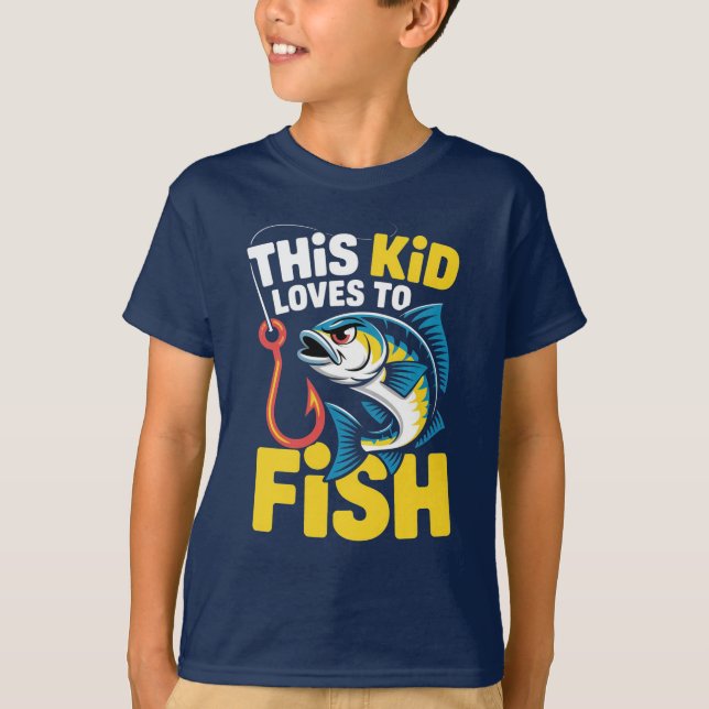 Camiseta This Kid Loves to Fish Fishing Children Fisherman (Anverso)