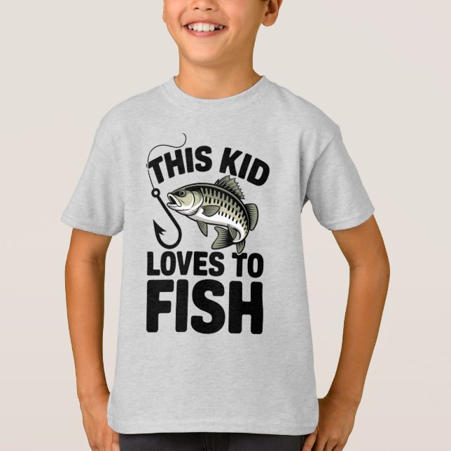 Camiseta This Kid Loves to Fish Fishing Children Fisherman (Anverso)