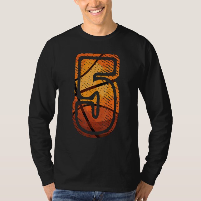 Camiseta This kids basketball with number 5 (Anverso)