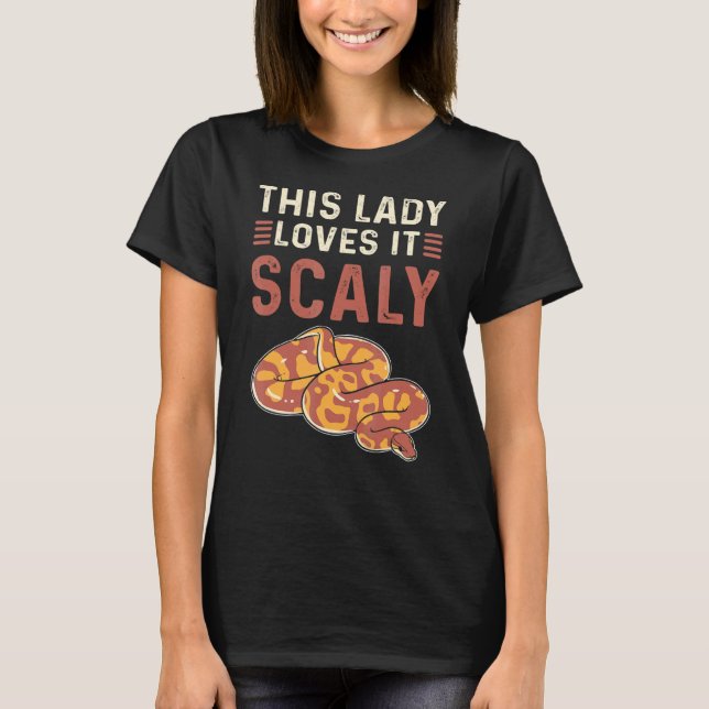 Camiseta This Lady Loves It Scaly Royal Python Banana Ball  (Anverso)