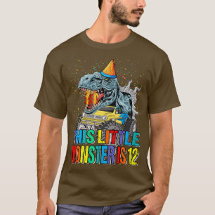 Camiseta This Little Monster Truck Is 12th Birthday