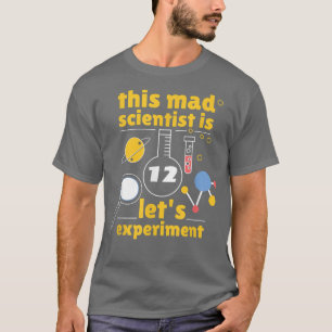 Camiseta This Mad Scientist is 12 Birthday Twelve 12th Scie