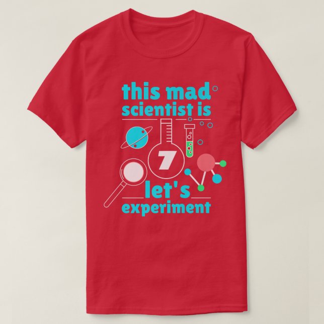 Camiseta This Mad Scientist is 7 Birthday Seventh 7th Scien (Diseño del anverso)