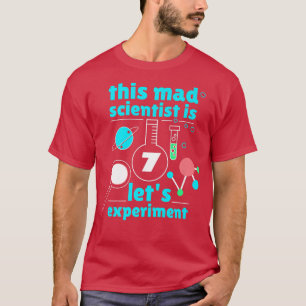 Camiseta This Mad Scientist is 7 Birthday Seventh 7th Scien