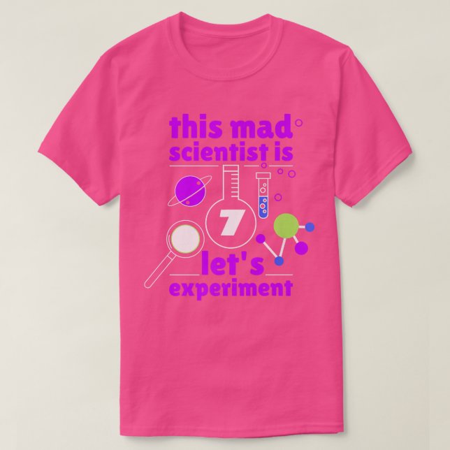 Camiseta This Mad Scientist is 7 Birthday Seventh 7th Scien (Diseño del anverso)