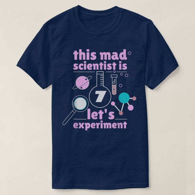 Camiseta This Mad Scientist is 7 Birthday Seventh 7th Scien (Diseño del anverso)