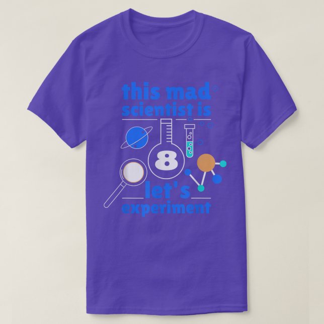 Camiseta This Mad Scientist is 8 Birthday Eighth 8th Scienc (Diseño del anverso)