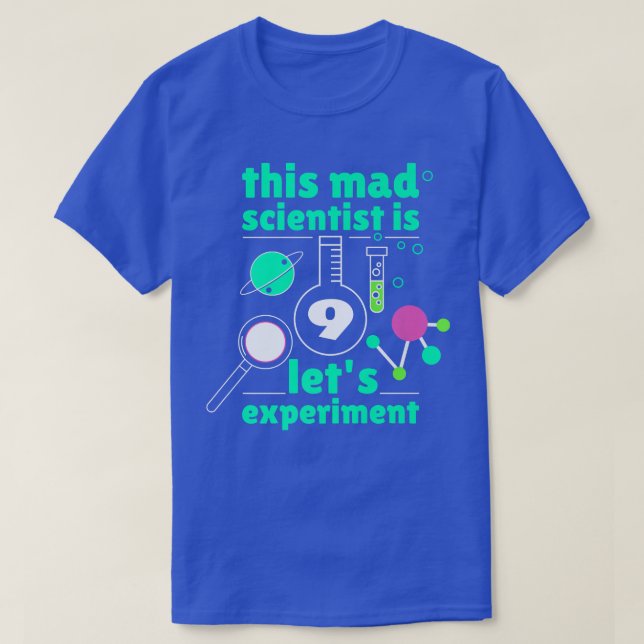 Camiseta This Mad Scientist is 9 Birthday Nineth 9th Scienc (Diseño del anverso)