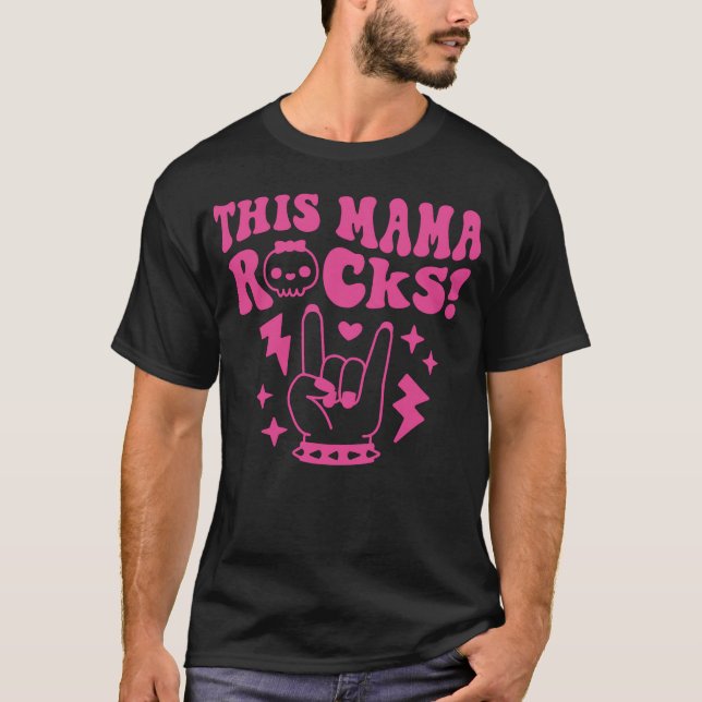Camiseta This Mama Rocks Rock And Roll Mom gift (Anverso)