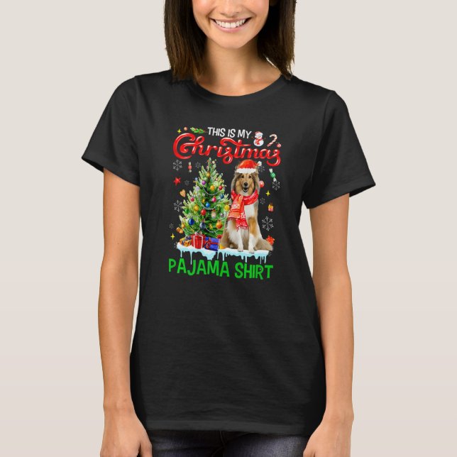 Camiseta This My Christmas Pajama  Shetland Sheepdog Santa  (Anverso)