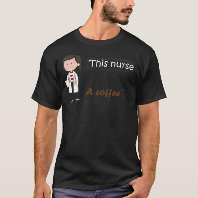 Camiseta this nurse needs coffee coffee junkie camping  (Anverso)