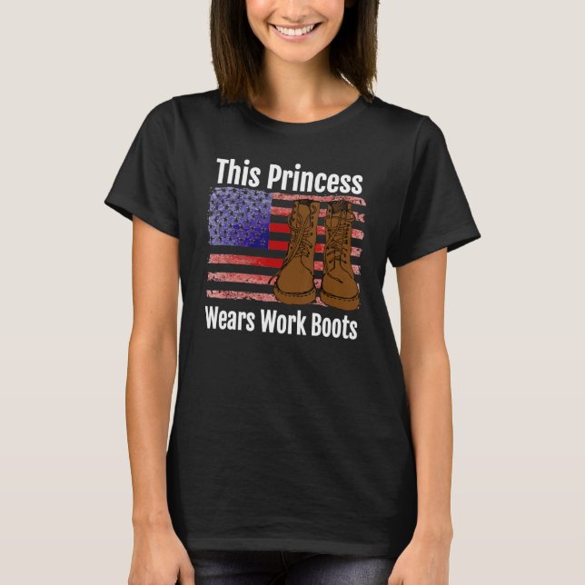 Camiseta This Princess Wears Work Boots (Anverso)