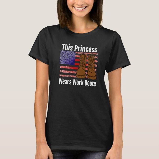 Camiseta This Princess Wears Work Boots Premium (Anverso)