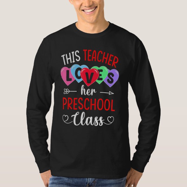 Camiseta THIS TEACHER LOVES HER PRESCHOOL CLASS Shirts Vale (Anverso)